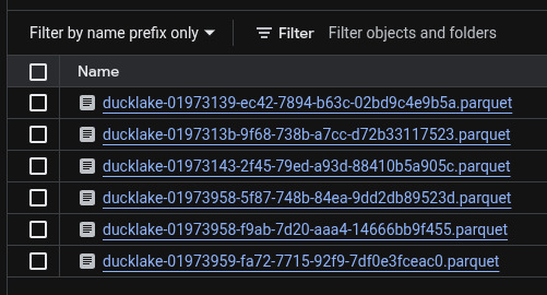 Bucket screenshot