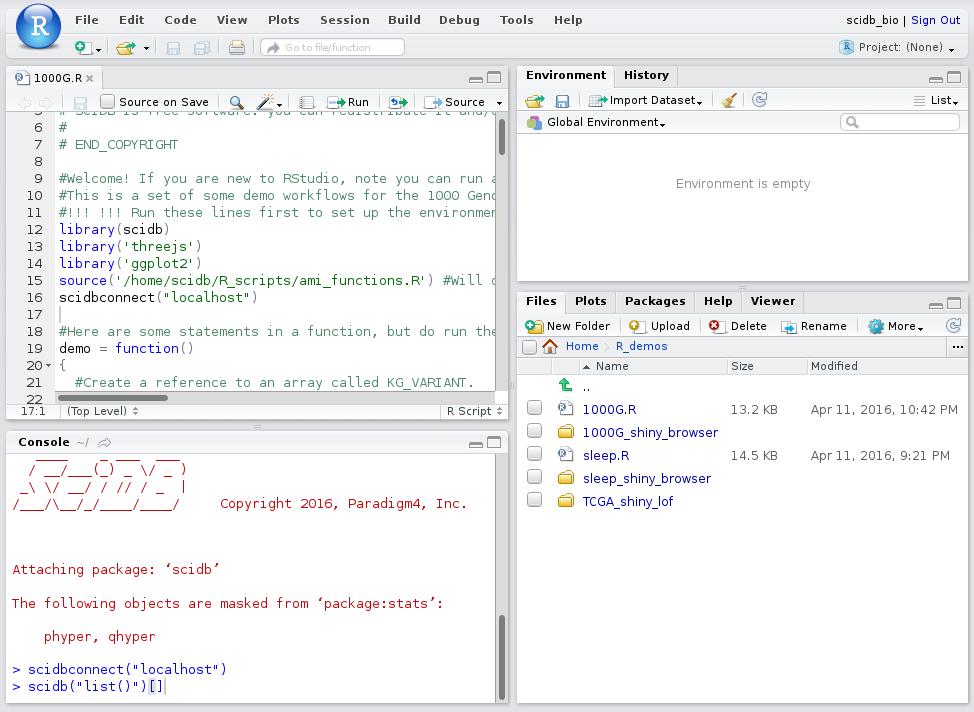 RStudio screenshot